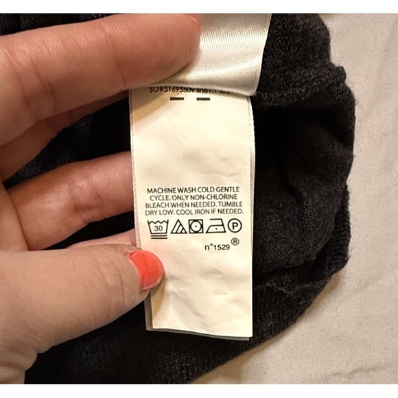 Polo Ralph Lauren Men's Granite Gray Washable Merino Wool V-Neck Sweater Large - Picture 6 of 9